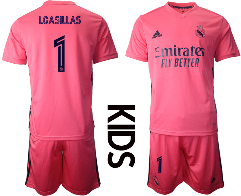 Youth 2020-2021 club Real Madrid away #1 pink Soccer Jerseys